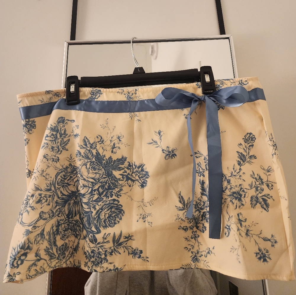 PLT Floral Blue and Yellow Skirt